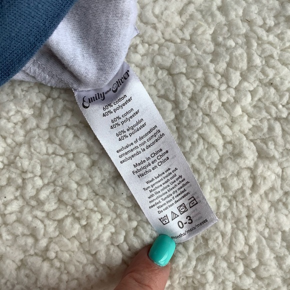 Emily & Oliver Mustache Pants 0 months to 3 months 0-3M - Picture 3 of 4